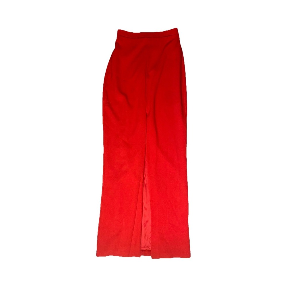 Vintage Rubber Ducky Productions Red Maxi Skirt Women's Medium USA Made Formal